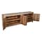 Homeroots 86in Natural Carved Floral Distressed Solid Wood Enclosed Storage TV Stand 489499 - alternate 2