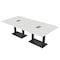 Skutchi Designs Rectangle Conference Table With Power, 48 in W, 96 in L, White HAR-REC-48X96-DOU.BK-WA7976-EBLK - alternate 1