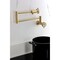 Kingston Brass Wall Mount Pot Filler Faucet, Brushed Brass KS4107RX - alternate 3
