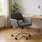 Homeroots Gray and Silver Adjustable Height Swivel Rolling Office Chair 568086 - alternate 1