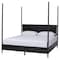 Baxton Studio Tamra Four-Poster Platform Bedroom Set with Two Nightstands, King, Black 264-14390-14389-14387-14387-ZORO - alternate 2