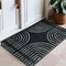 World Rug Gallery Bohemian Lines Washable Non Slips Area Rug 2 ft x 3 ft Black WR72BLACK2X3 - alternate 1