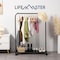 Lifemaster Alloy Steel Clothes Rack, Rolling Garment Rack with Wheels, Black LMCOATRA - alternate 4