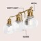 Jonathan Y Shirley 24" 3-light Farmhouse Industrial Metal LED Vanity Light w/Seeded Glass Globe Shades, Brass Go JYL7405B - alternate 4