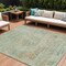 Homeroots 10' X 14' Sage And Copper Medallion Washable Indoor Outdoor Area Rug 615739 - alternate 1