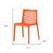 Homeroots Set of Two Orange Heavy Duty Plastic Outdoor Stacking Dining Chairs, 2PK 565271 - alternate 2