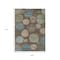 Homeroots 9' X 12' Chocolate Fern Green And Teal Blue Geometric Washable Indoor Outdoor Area Rug 630571 - alternate 3