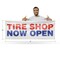 Signmission Tire Shop Now Open, 36 Inch x 96 Inch, Vinyl Banner B-96-30893 - alternate 2