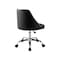 Homeroots Black and Silver Faux Leather Adjustable Height Swivel Rolling Office Chair 554023 - alternate 4