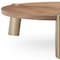 Homeroots 55" Brown and Gold Wood And Stainless Steel Round Coffee Table 372179 - alternate 2