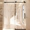 Fab Glass And Mirror Matte Black Shower Door for Walk in Shower 56-60in W x 76in H, Sliding Bathroom Door with SHSS10M60X76MB - alternate 1