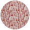 Homeroots 8' Red And Ivory Round Abstract Washable Indoor Outdoor Area Rug 602517 - alternate 3