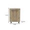 Homeroots 24" Oak Wood Freestanding Double Door Bathroom Vanity With White Sink 478254 - alternate 3