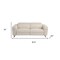 Homeroots 83" Beige Top Grain Leather Reclining Solid Wood USB Sofa 720400 - alternate 3