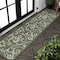 Jonathan Y Maribel Traditional Classic All-Over Scroll Green/Cream 2 ft. x 8 ft. Indoor/Outdoor Runner Rug TSN205D-28 - alternate 1