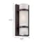 Homeroots Bronze and White Glass Wall Sconce 398546 - alternate 3