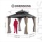 Sunjoy 10x10 Kingston Hardtop Rectangular Gazebo Wood A10204363000 - alternate 3