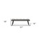 Homeroots 57in Gray Upholstered Faux Leather Bench 372147 - alternate 2