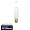 Bulbrite Incandescent T10 Medium Screw Base E26 Light Bulb, 40 Watt, Frost, 25PK 861035 - alternate 3