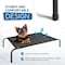 Simple Deluxe FluffyDream Cooling Elevated Dog Cot Bed, Outdoor Raised Lightweight Dog Cot, No-Slip Feet Pet Hamm PTBEDXELEVATED42X25BLK - alternate 2