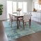 Homeroots 8' X 10' Blue And Ivory Abstract Washable Indoor Outdoor Area Rug 602746 - alternate 3