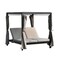 Homeroots 161.85in X 71.37in X 8.58in Gray Outdoor Steel Metal Adjustable Day Bed With Canopy, Taupe Cushions 372327 - alternate 1