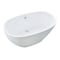 Kingston Brass 55" Acrylic Oval Double Ended Freestanding Tub with Drain, Glossy White VTOV553023U - alternate 2
