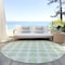 Homeroots 8' Mint Green And Ivory Round Polka Dot Washable Indoor Outdoor Area Rug 614919 - alternate 3