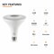 Euri Lighting PAR38 LED Bulbs, 12W, 1050 lm, 100W Eq., 5000K, E26, Dimmable, CEC/UL, 2PK EP38-12W5050cec-2 - alternate 2
