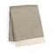 Homeroots 55" X 70" Moss Green Cotton Blend Woven Plush Throw Blanket with Fringe 632930 - alternate 2