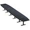 Skutchi Designs 22ft Boat Conference Table With Power | Harmony Series | 22 Person Meeting Room Table HAR-BOT-48X264-T.BK-U999ST19-EBLK - alternate 1