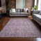 Homeroots 3' X 5' Lavender and Ivory Floral Washable Non Skid Indoor Outdoor Area Rug 564341 - alternate 4