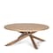 Homeroots 42" Natural Solid Wood Round Cross Legs Coffee Table 597141 - alternate 4