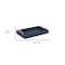 Homeroots Navy Blue Linen and Wooden Tray 401794 - alternate 3