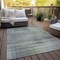 Homeroots 8' X 10' Artichoke Green Purple And Fern Green Striped Washable Indoor Outdoor Area Rug 588043 - alternate 3