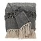 Homeroots Boho Beige and Black Handloom Weave Throw with Decorative Tassels 476222 - alternate 1