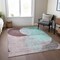 Homeroots 3' X 5' Teal Blue Brown And Beige Geometric Washable Indoor Outdoor Area Rug 604953 - alternate 5