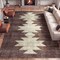 Jonathan Y Peyton Minimalist Geometric Totem Non-Slip Machine-Washable Brown/Cream 3 ft. x 5 ft. Area Rug WSH510G-3 - alternate 2
