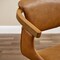 Homeroots Brown And Natural Upholstered Faux Leather Dining Arm Chair 524943 - alternate 2