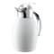 Service Ideas Nicollet Series 0.6-Liter Stainless Vacuum Insulated Carafe with Push Button Lid in Radiant White NIC06BSPBWH - alternate 1