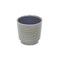 Homeroots Gray Ceramic 23 Ounce Striped Round Distressed Pot Planter 487405 - alternate 3