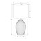 Monarch Specialties Lighting, Table Lamp, 18"h, Grey Ceramic, Ivory / Cream Shade, Contemporary, Modern I 9785 - alternate 2