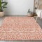 Homeroots 3' X 5' Coral And Ivory Southwestern Washable Indoor Outdoor Area Rug 594160 - alternate 3
