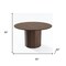 Homeroots 52" Brown Wood Pedestal Base Round Top Dining Table 720953 - alternate 2