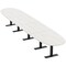 Skutchi Designs 18ft Conference Table With Power Unit | 18 Person Modular Boval Meeting Table | Harmony Series HAR-BOVL-48X216-T.BK-WA7976-NA - alternate 1