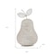 Homeroots 18" Silver Faux Crystal and Silver Decorative Pear Tabletop Sculpture 379772 - alternate 2
