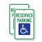 Signmission Reserved Parking with Handicapped Symbol, 18'' X 24'' 2 Signs, Heavy Gauge Aluminum, 2PK A-1824-2PACK-2910 - alternate 1