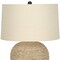 Homeroots 25" Beige Rattan Round Table Lamp With Beige Drum Shade 545851 - alternate 3