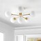 Jonathan Y Olivier Parisian 24" 6-Light Globe Modern Industrial Iron Bistro LED Semi Flush Mount, Gold JYL9542A - alternate 3