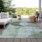 Homeroots 5' X 8' Mint Green And Fern Green Geometric Washable Indoor Outdoor Area Rug 604942 - alternate 3